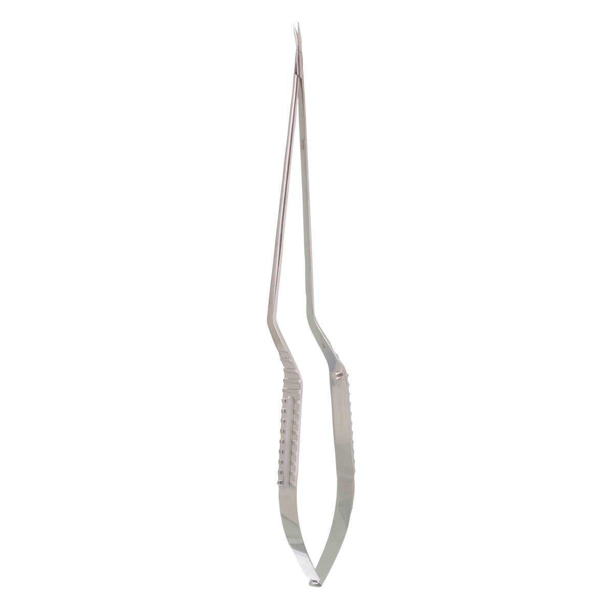 Micro Bay Scissors - serrated blunt curved up 10 1/4"