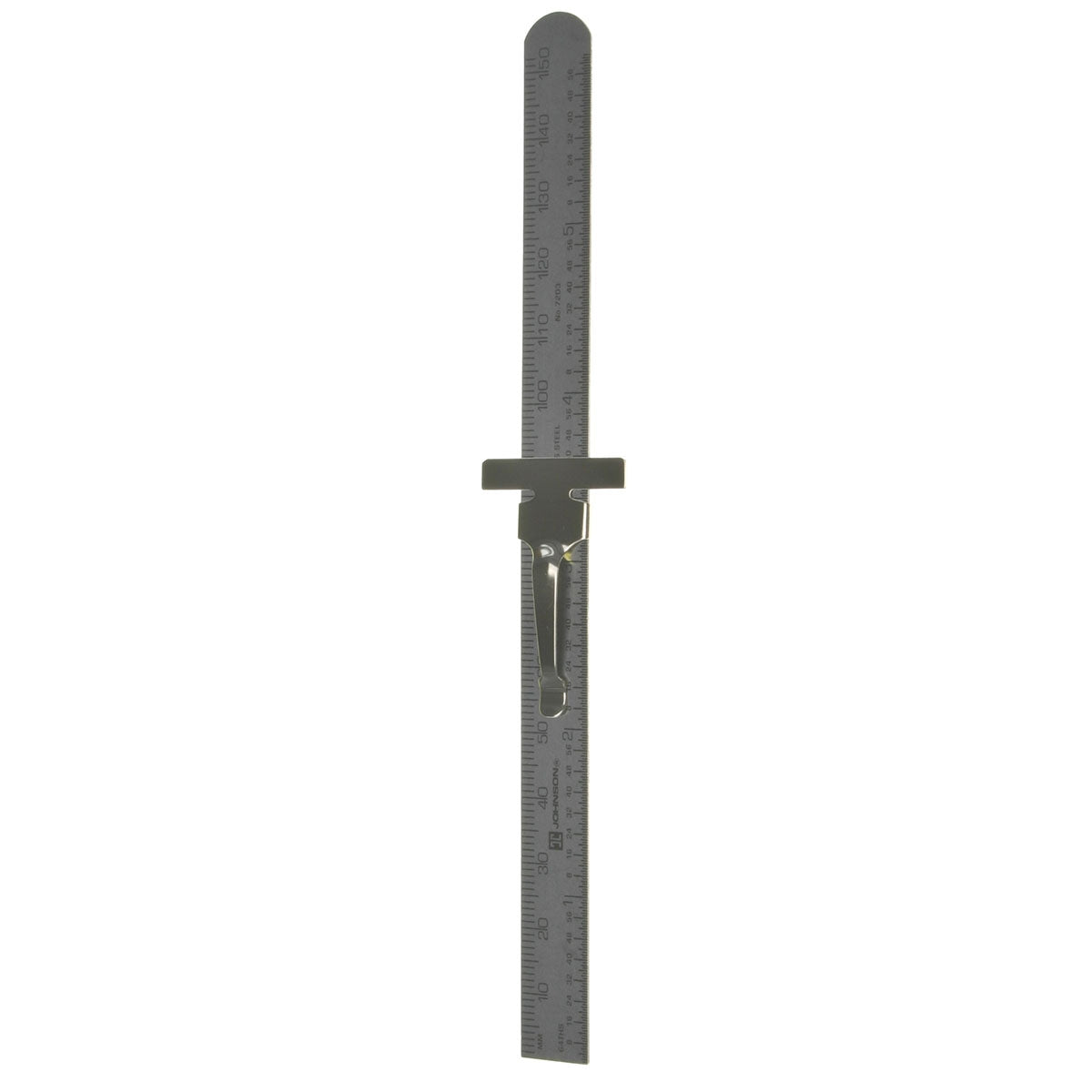 Ruler ss grad in mm and inches