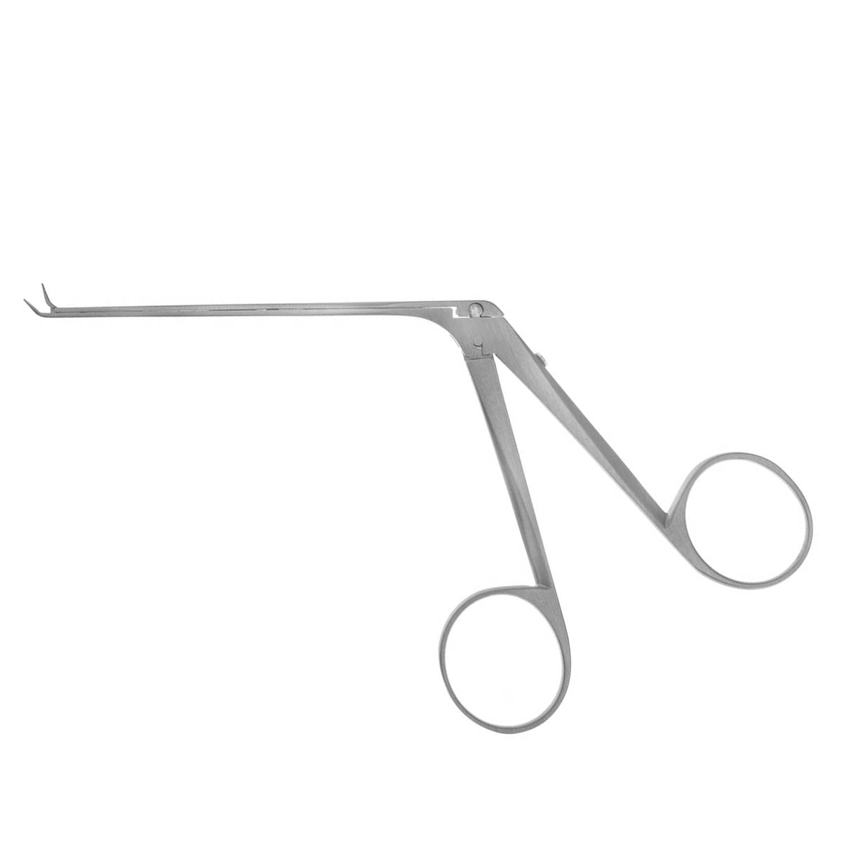 Ear Forceps Angled Up, 4mm Fine Serrated Jaws