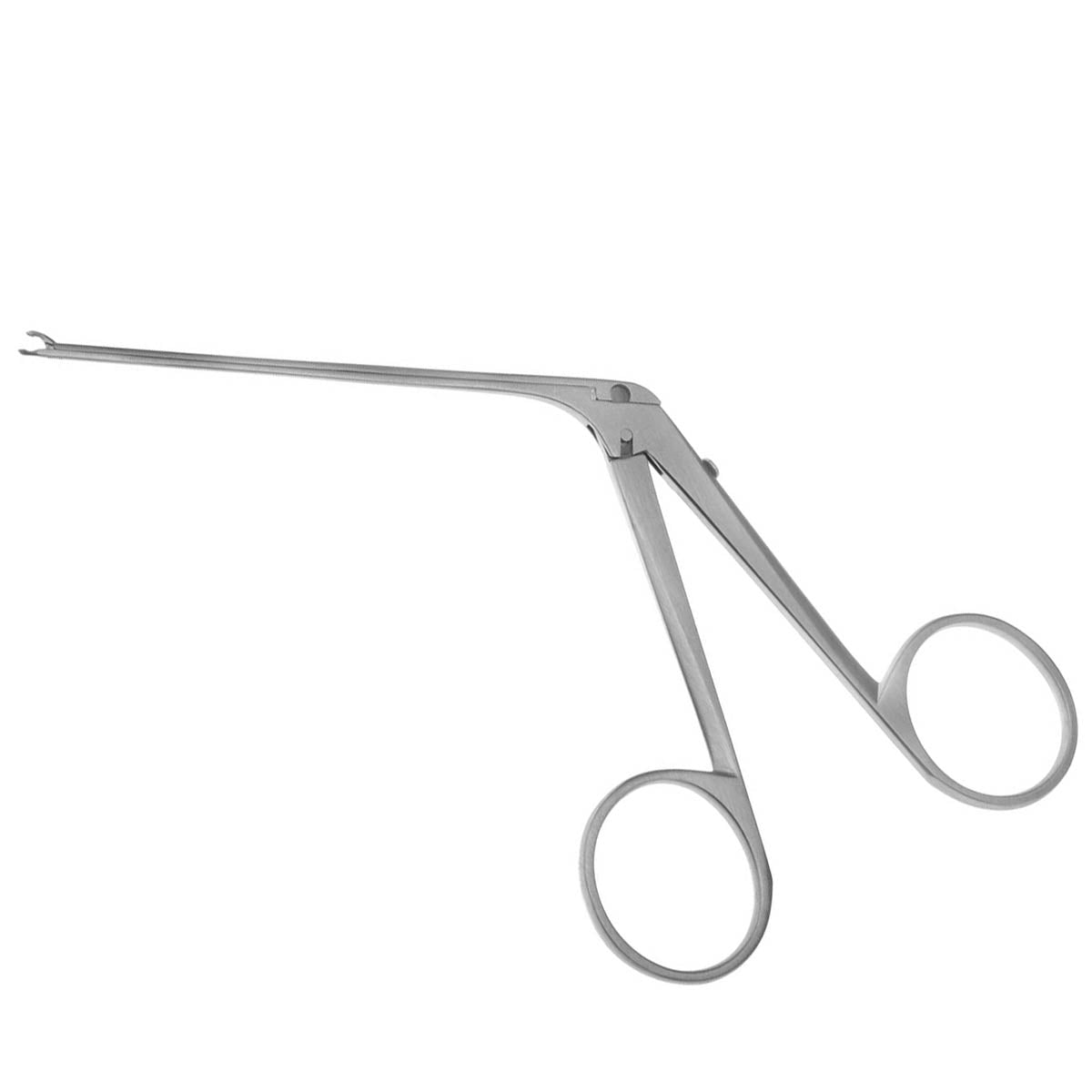 House Mini Ear Forceps 0.6x1mm Cups, Angled Right, Very Fine