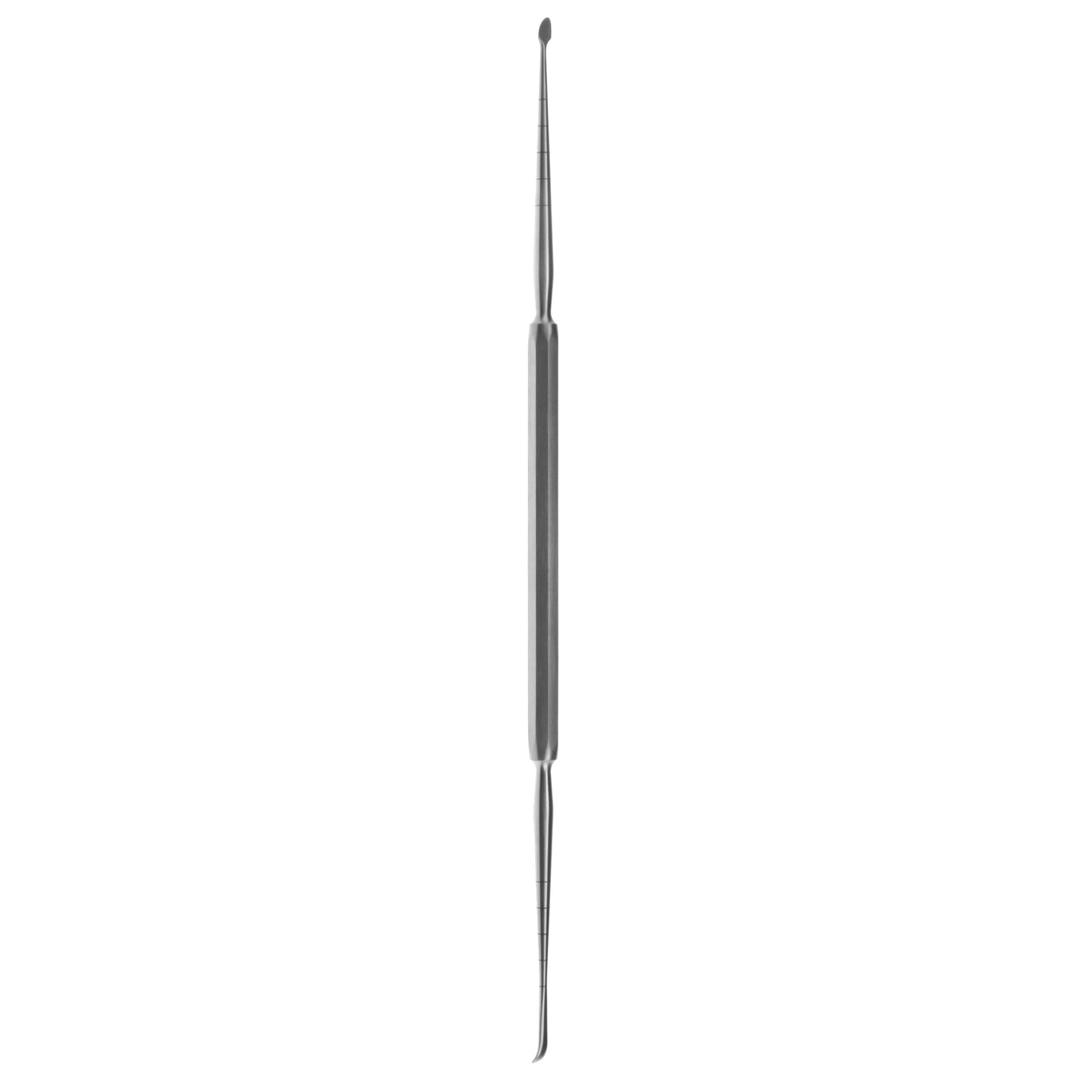 A double-ended surgical instrument, likely a septum elevator, with a metal finish.