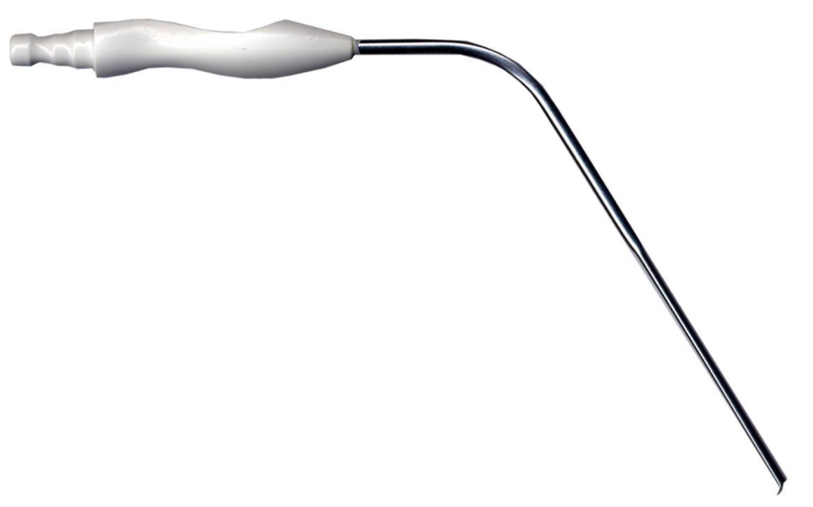 Single-Use Teardrop Retractor Suction 12fr 12cm Curved Lip Tip