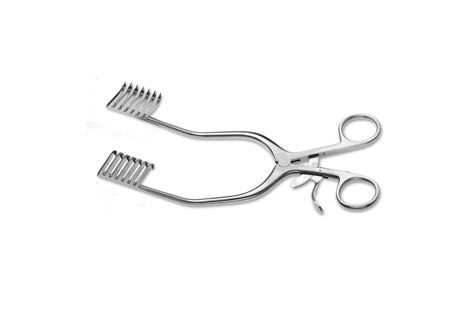 Miskimom retractor 22cm with sharp prongs