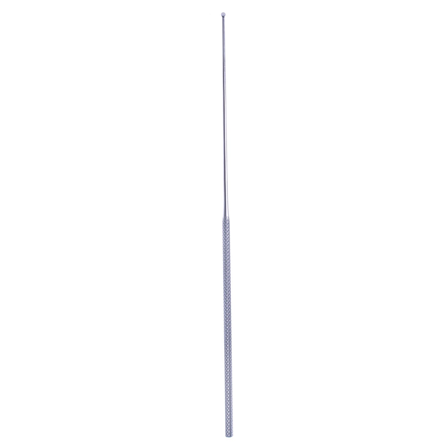 A micro dissector tool with a 2mm round tip, typically used in delicate surgical procedures such as ophthalmology and neurosurgery.
