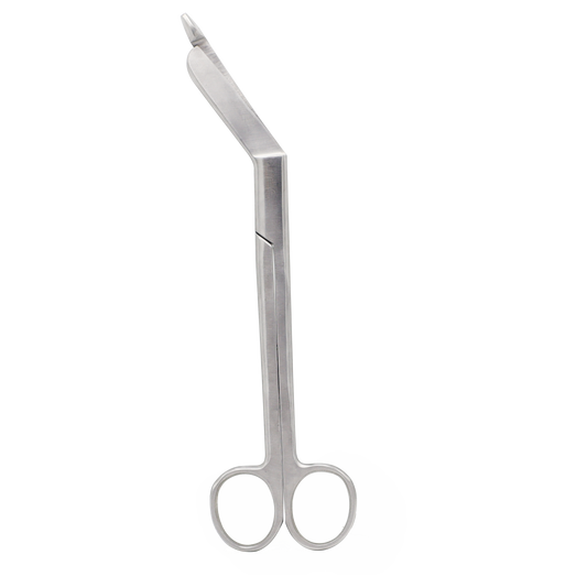 Bruns bandage scissors with tungsten-carbide inserts, smooth blade, 23cm
