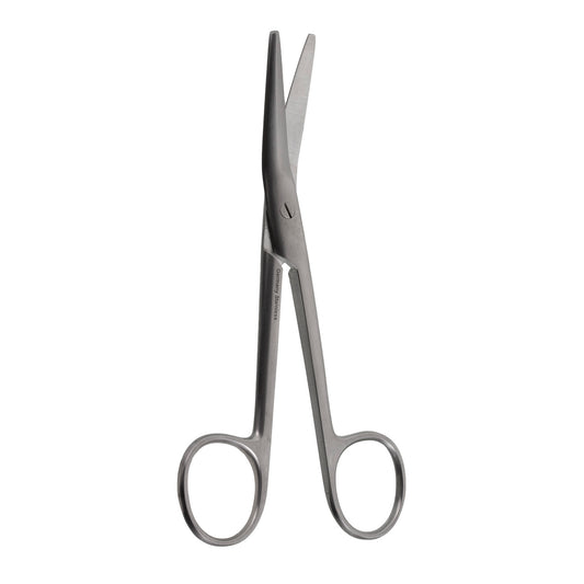 Brand-new, side-angled suture scissors measuring 5 1/2 inches