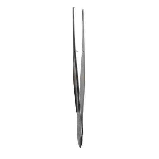 7" Cushing Forceps with a gutsch grip that is serrated 