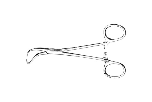 Lane towel forceps with ratcheted ring handles