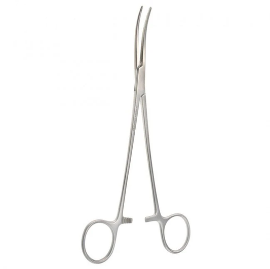 10" Curved Bengolia Artery Forceps with 1x2 Teeth