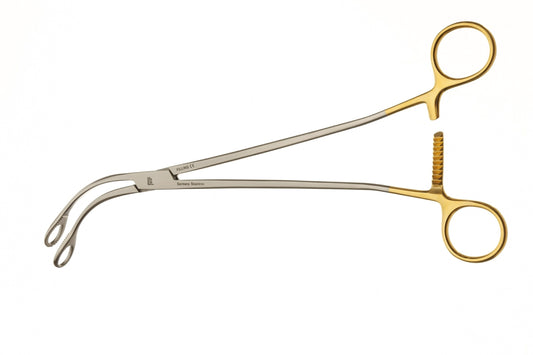 12-1/8" K-P Short Jaw Ring Forceps – Curved Jaw