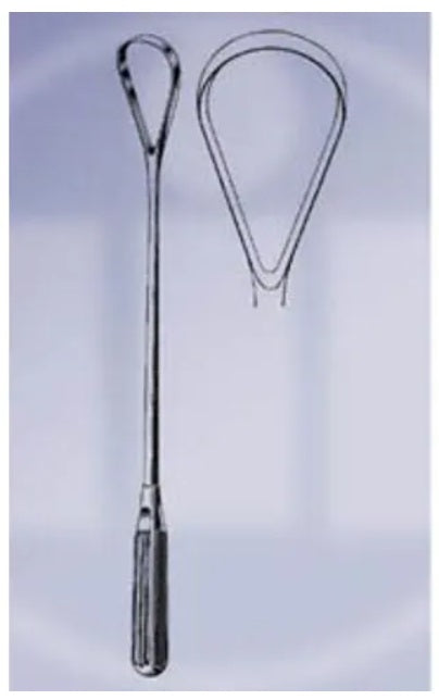 13 3/4" Rigid Blunt 40mm Recamier Placenta Curette 