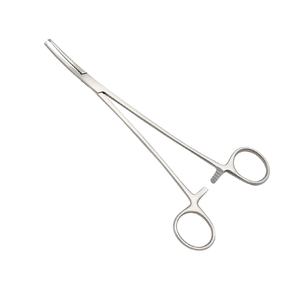 Leriche curved hemostatic forceps 1x2 teeth 15cm