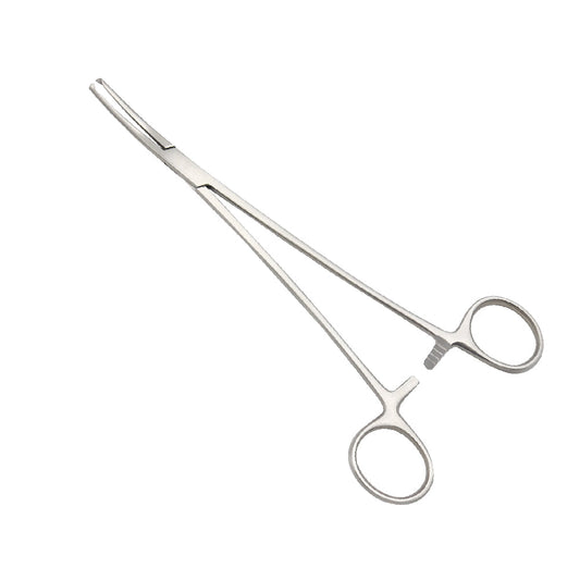 Leriche curved hemostatic forceps 1x2 teeth 15cm