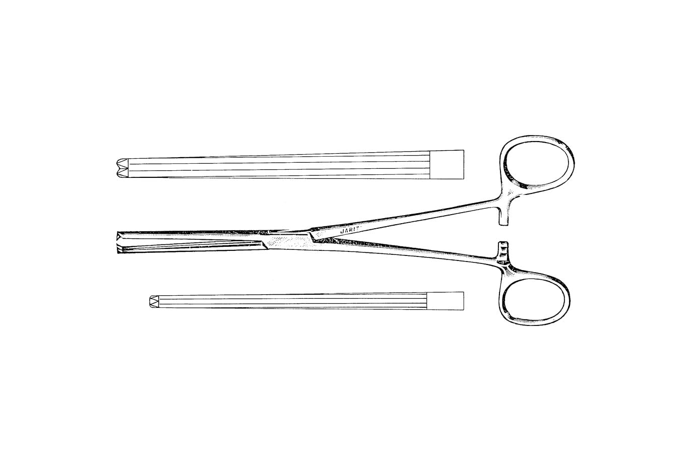 Brunner intestinal clamp 24cm with ratcheted handle