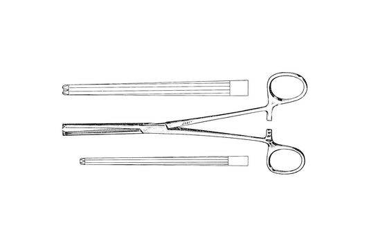Brunner intestinal clamp 24cm with ratcheted handle