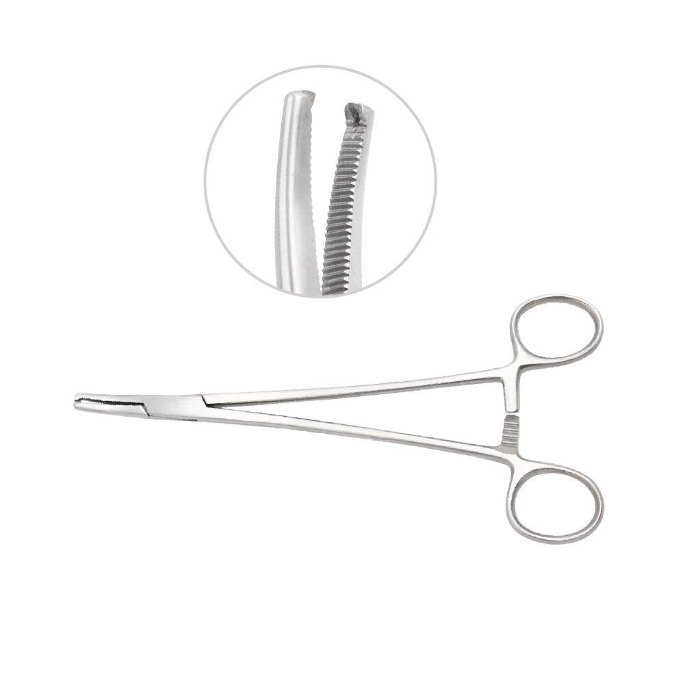 Faure peritoneum forceps 1x2 teeth curved 20 cm pattern II