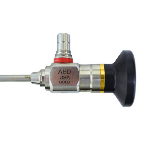 AED Gold Sinuscope, 4mm x 17.5cm, 30 Degree, Reverse Light Post