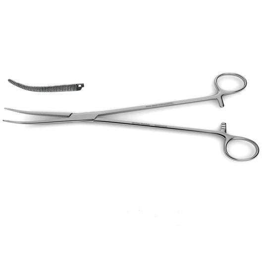 13" Sarot Artery Forceps with Horizontal Serrations and Mild Curve