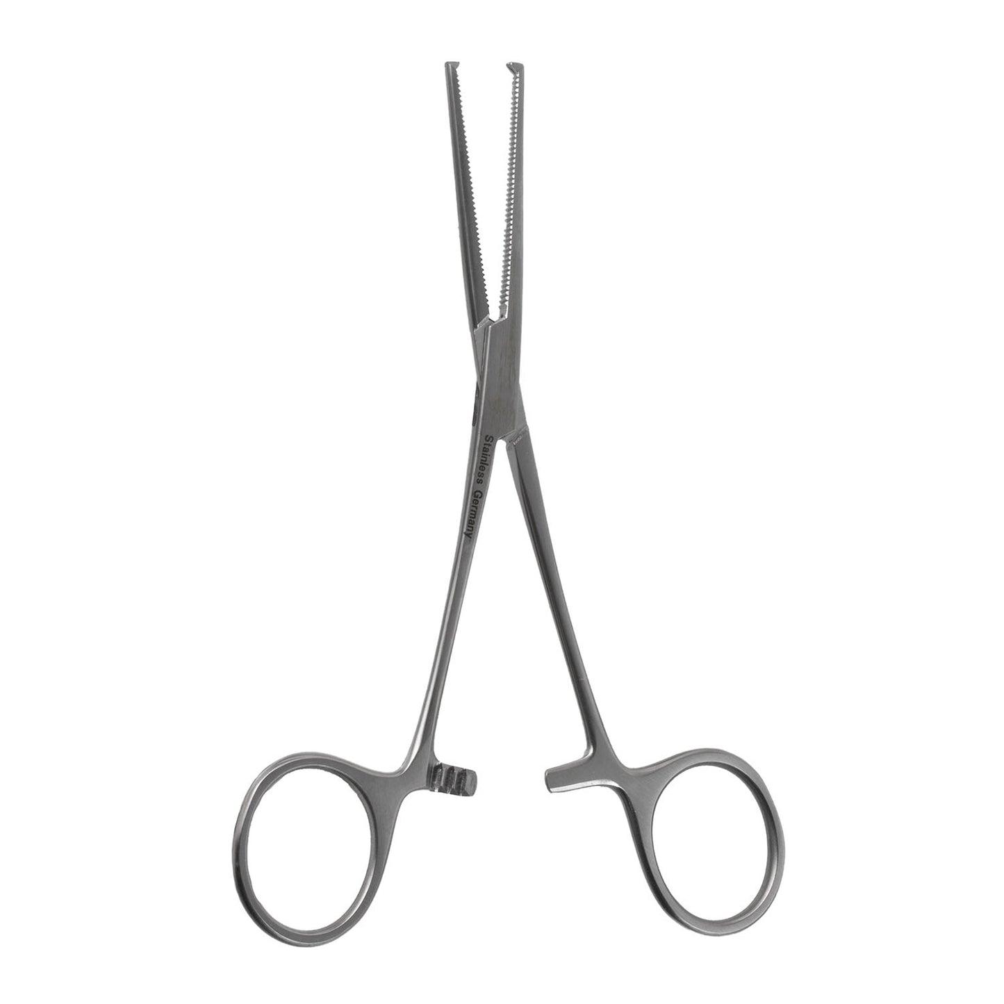 The Kocher Forceps measure 5 1/2 inches and are slender and straight.