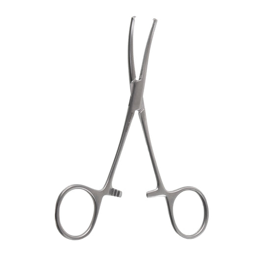 Five curved one and a half teeth Kocher Artery Forceps 