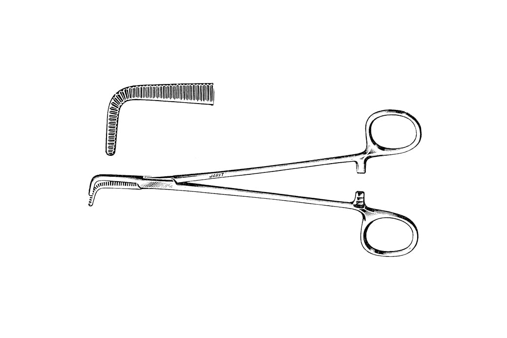 Meeker ligature forceps 18cm with curved tips
