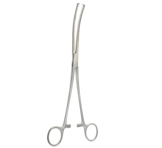 14" Curved Rochester-Ochs Hemostatic Forceps, 1 x 2 Teeth