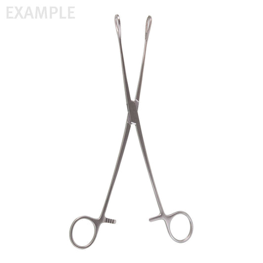 Straight, smooth jaws measuring 9 1/2 inches (Foerster Sponge Forceps)