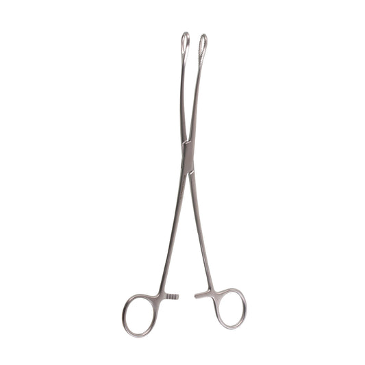 9 1/2 "Foerster Sponge Forceps" with a curved, serrated jaw