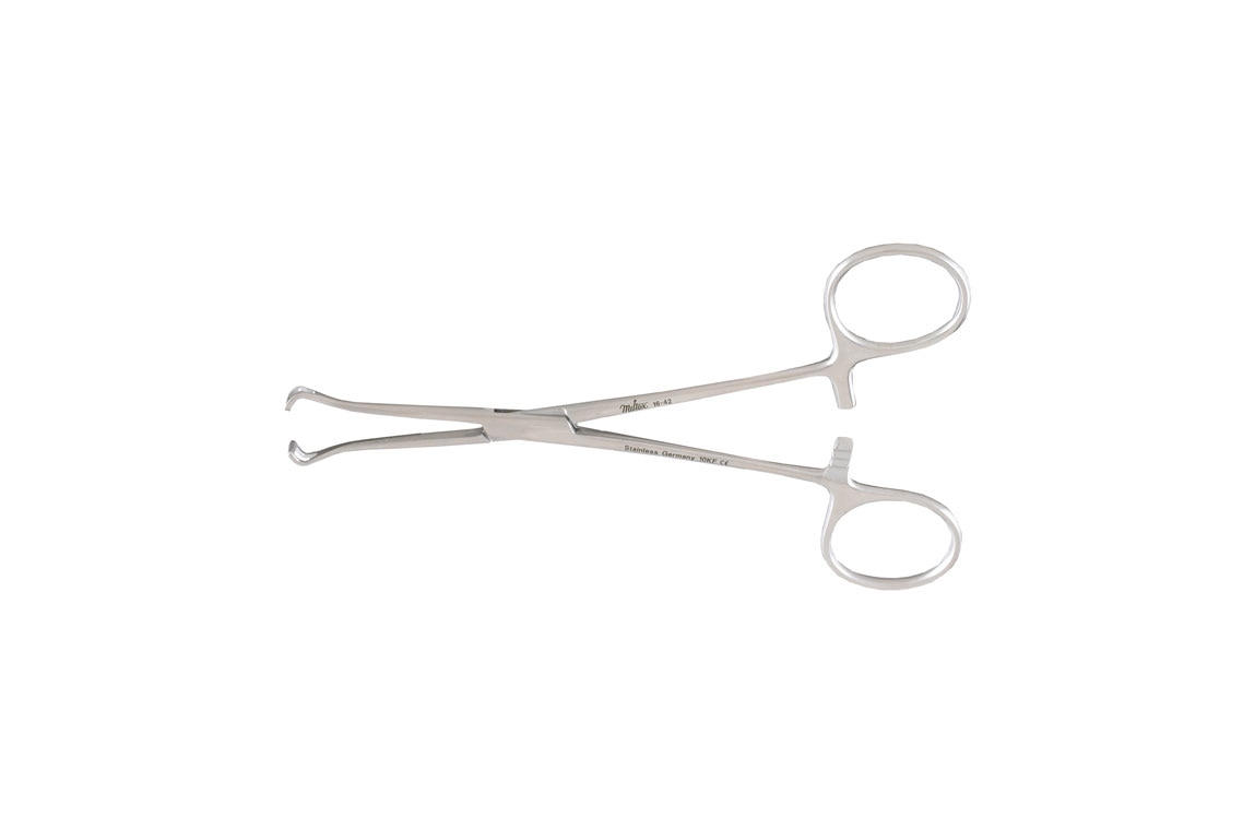 Babcock atraumatic intestinal forceps 16cm fenestrated jaws