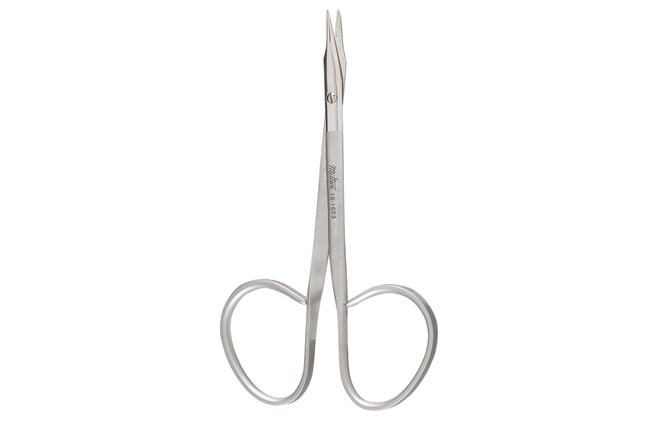 Eye scissors ribbon type straight 10cm