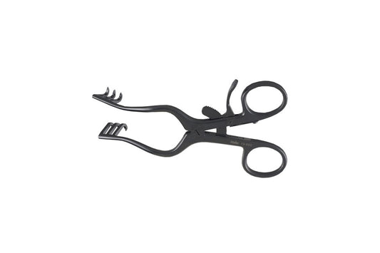 Wullstein self-retaining retractor 13cm with 3x3 blunt teeth
