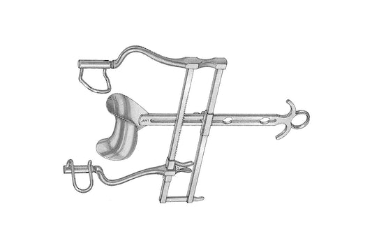 Charnley self-retaining retractor 300x300mm with two blades