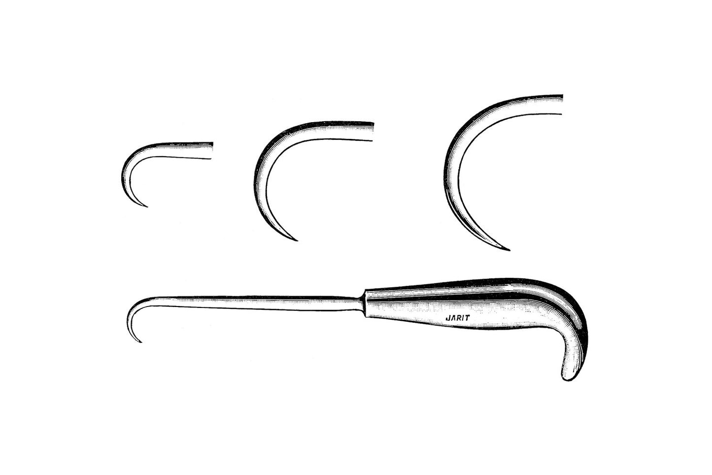 Large bone retractor 23cm with 12x21mm sharp hook