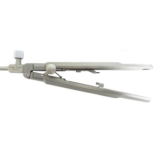 Storz Swolin Needle Holder, Convex/Concave, F/4.0 Suture with Ratchet