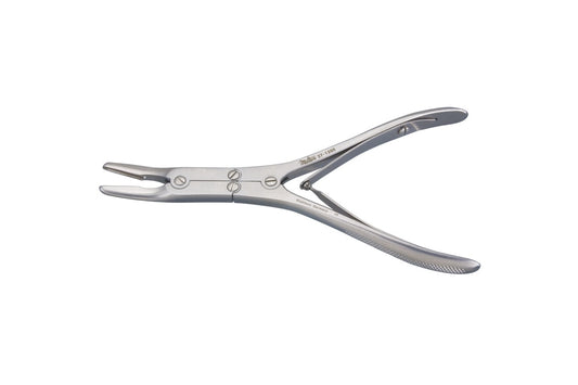Bane-Hartmann bone rongeur with curved jaws, 17.5 cm