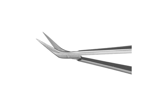 Yasargil bayonet scissors 225mm with curved jaws