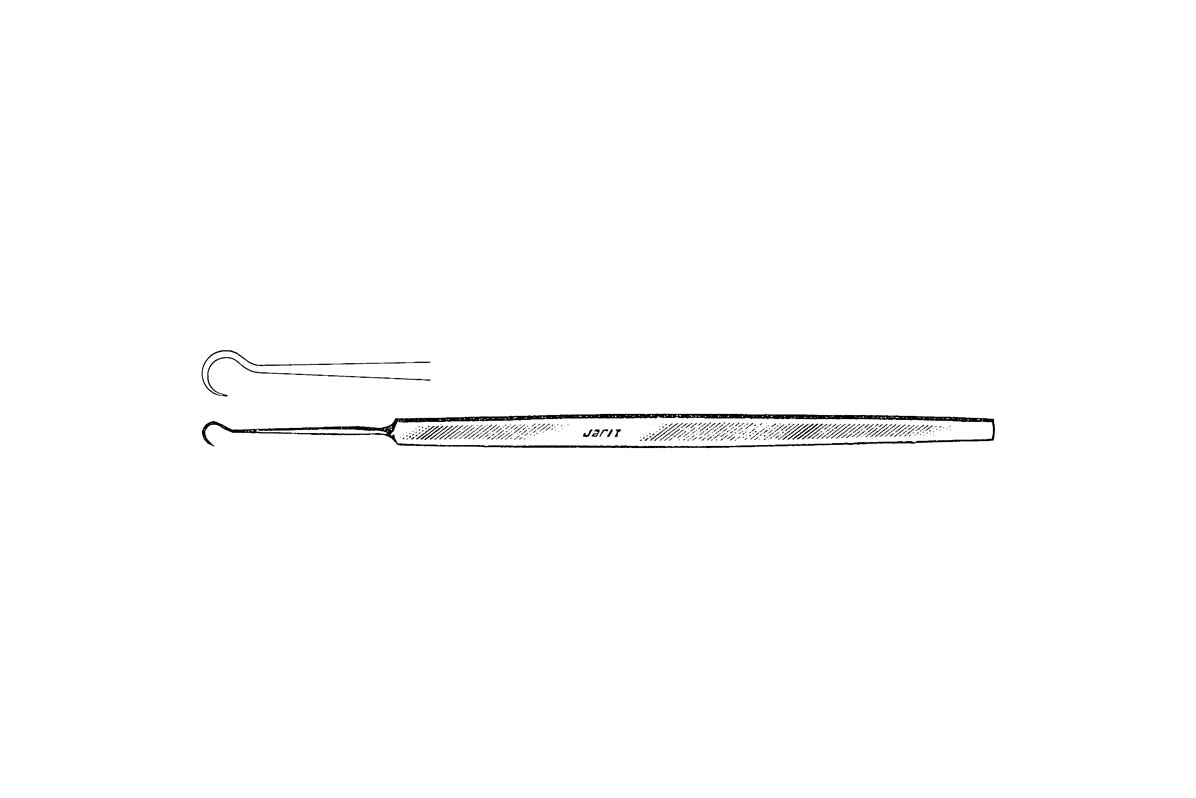 Frazier dura hook with pointed tip, 13 cm