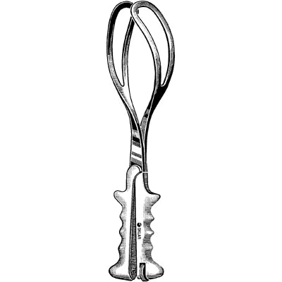 Elliot obstetrical forceps with short overlapping shanks