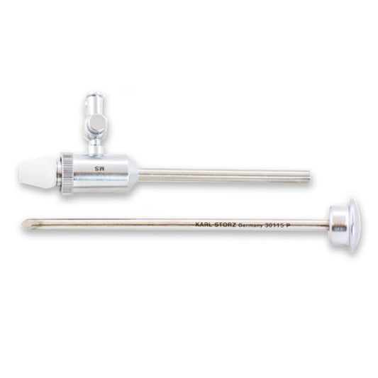Storz Pyramidal Trocar and Cannula w/ Automatic Valve, 4.5mm