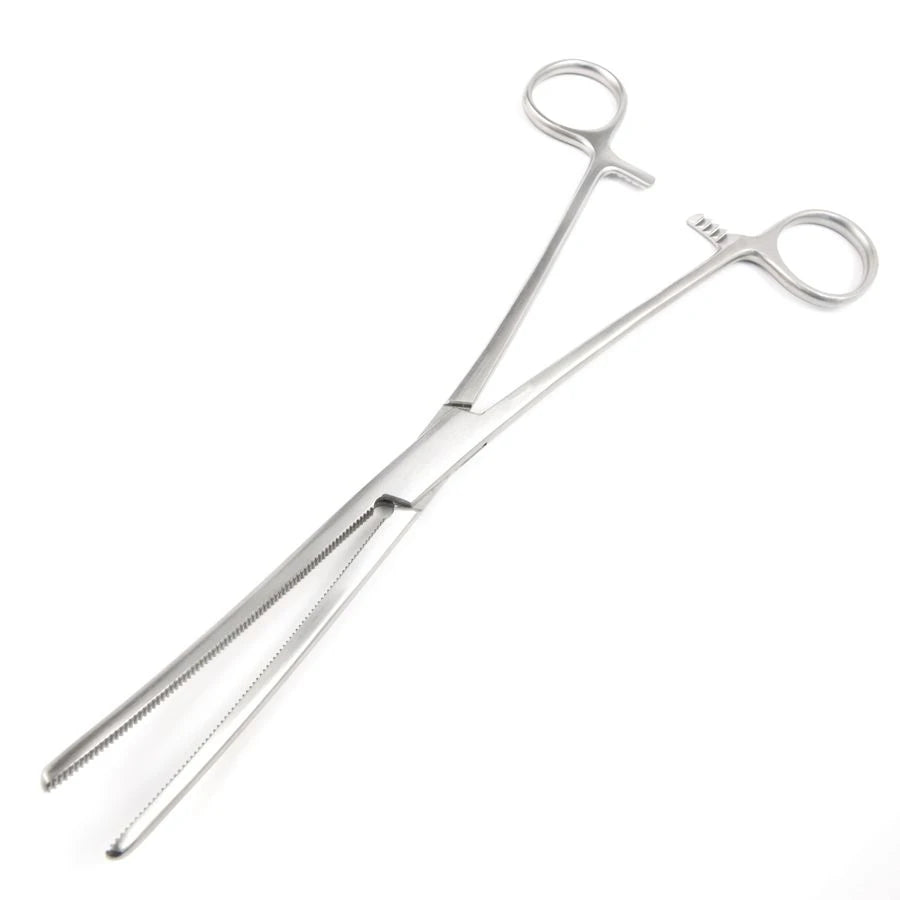 Rochester-Pean hemostatic forceps with curved jaws
