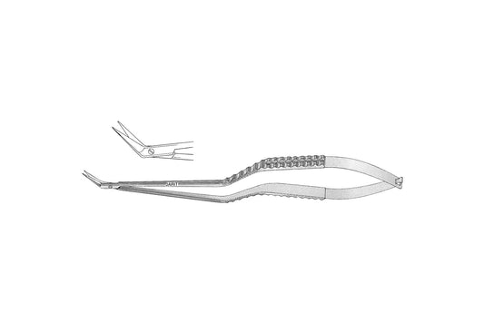 Yasargil bayonet-shaped scissor 200mm curved down