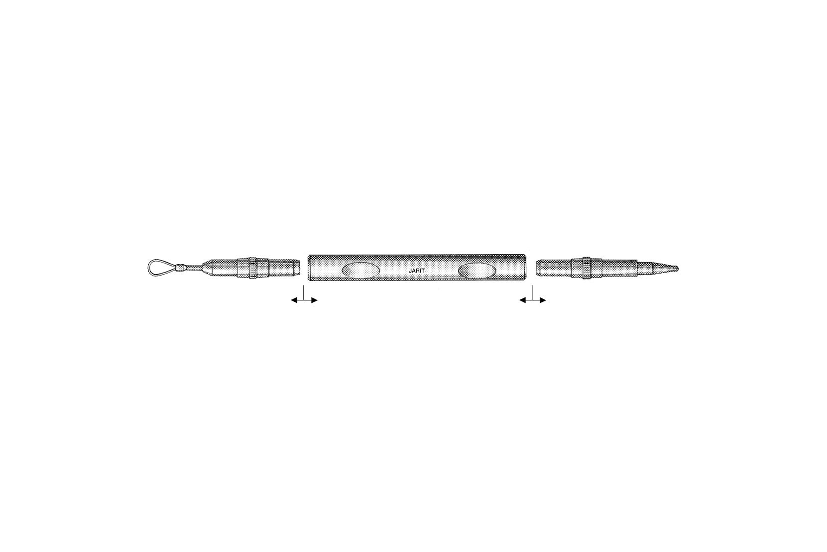 Buttoned probe with eyelet and 2mm shaft