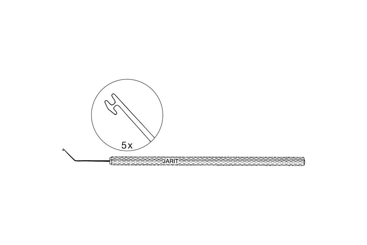 Wiener iris hook 13 cm alternate tip, stainless steel