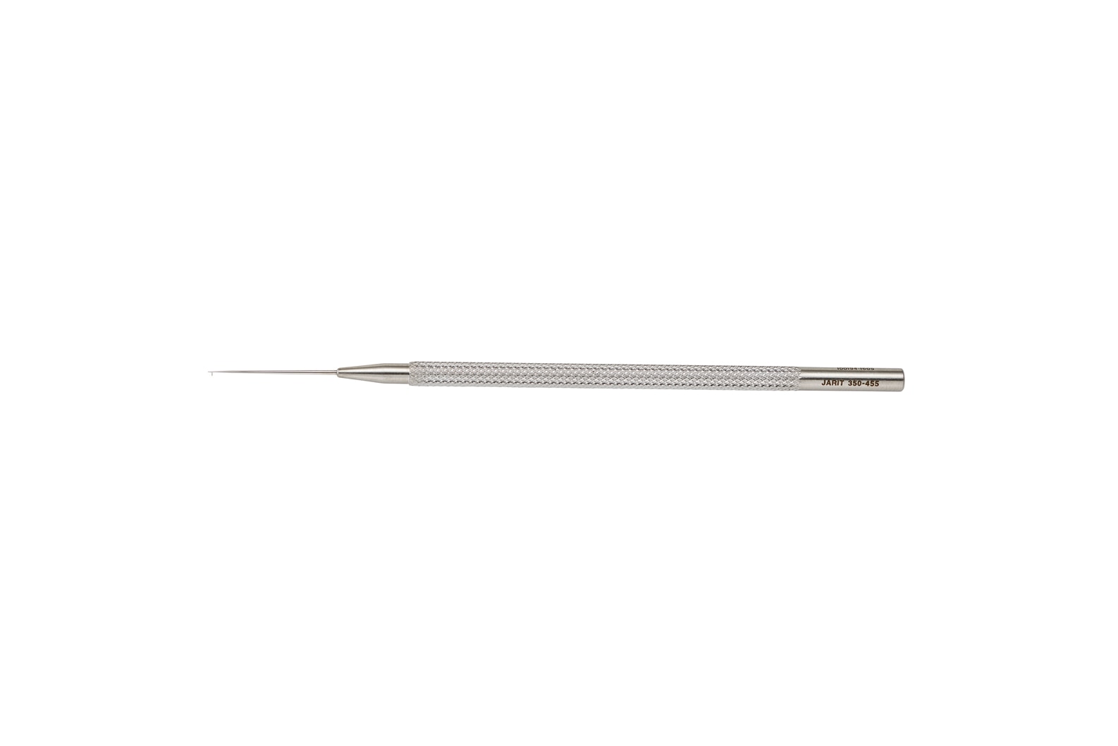 Jaffe-Maltzman lens manipulating hook angled with 0.15mm V-shaped tip, flat handle