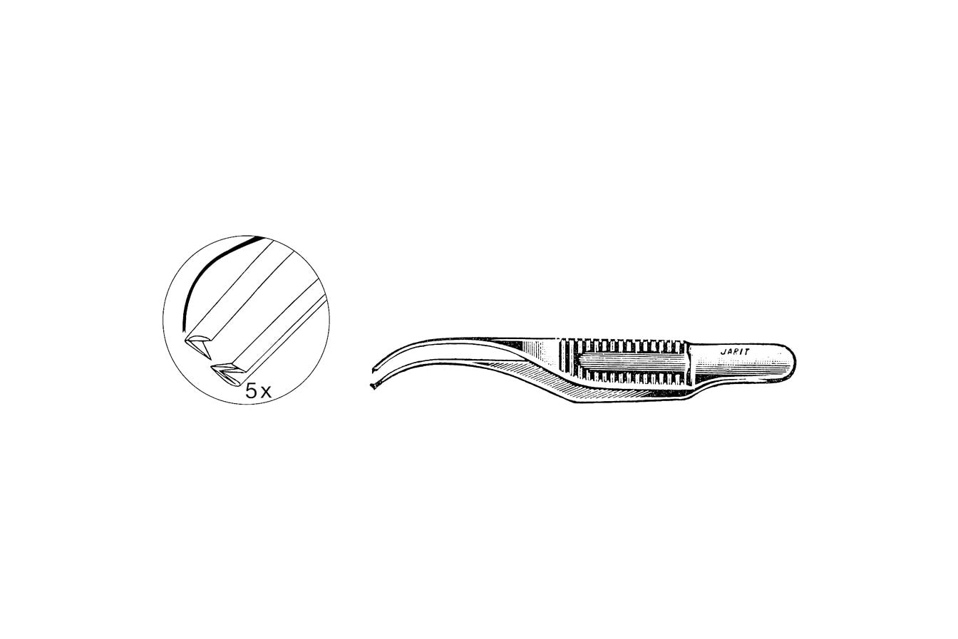 Gill iris forceps 7.5cm 0.3mm tip