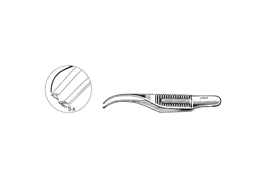 Gill iris forceps 7.5cm 0.3mm tip