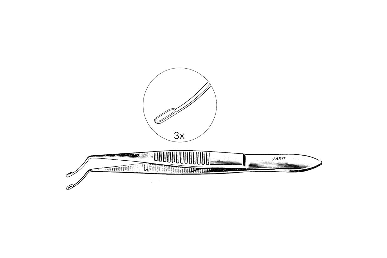 Titanium Kraff capsule tag forceps with 1.5mm tips