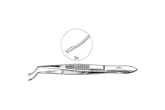 Kraff capsule tag forceps 11mm tips 1.5mm smooth platform
