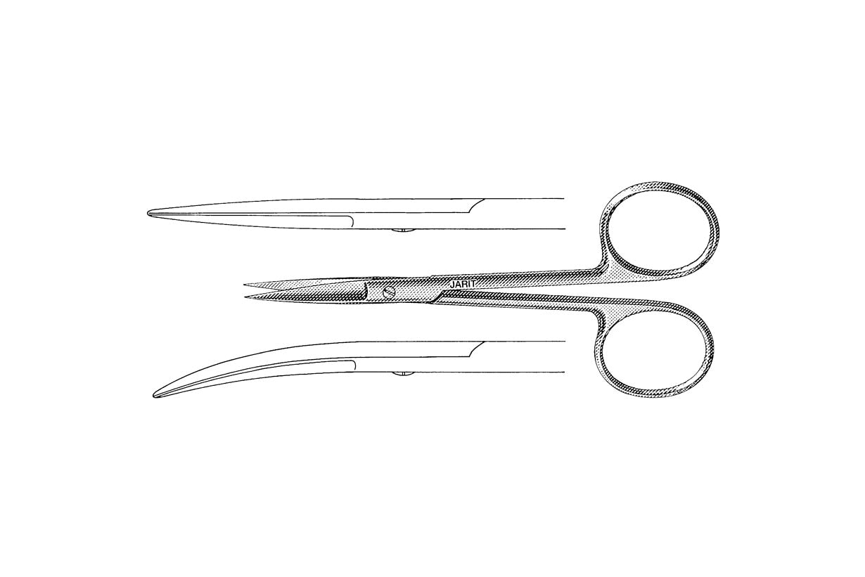 Knapp ophthalmic scissors straight blunt 11cm RD-1476