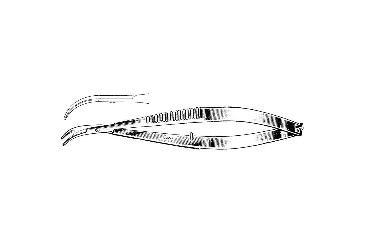 Castroviejo corneal scissors 11cm with 15mm curved-up blade